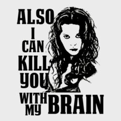 No.4 I Can Kill You With My Brain - Softstyle™ youth ringspun t-shirt Design