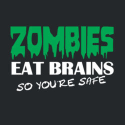 Zombies eat brains - Heavy Cotton 100% Cotton T Shirt Design