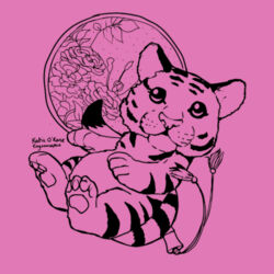 *Katie O'Kane* Original Tiger Design - Soft Style™ Women's V-Neck T-Shirt Design