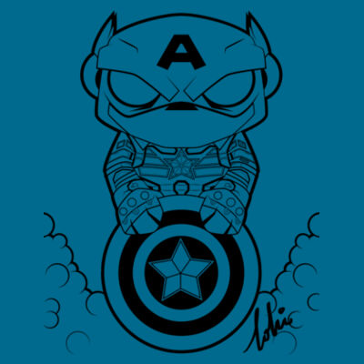 *Loki Tsang* Captain America - Heavy Cotton 100% Cotton T Shirt Design