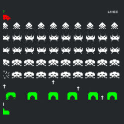 Space Invaders  - Softstyle™ women's ringspun t-shirt Design