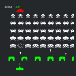 Space Invaders  - Softstyle™ adult ringspun t-shirt Design