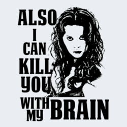 No.4 I Can Kill You With My Brain - Softstyle™ youth ringspun t-shirt Design