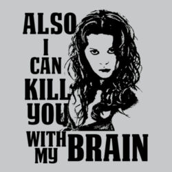 No.4 I Can Kill You With My Brain - Soft Style™ Women's V-Neck T-Shirt Design
