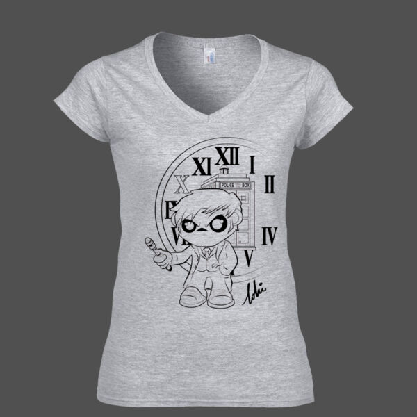 *Loki Tsang* Time Lord X - Soft Style™ Women's V-Neck T-Shirt Thumbnail